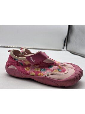 Newtz Shoes Kids Size 13 Pink Pineapple Water Sneakers Hook Loop Beach Stains